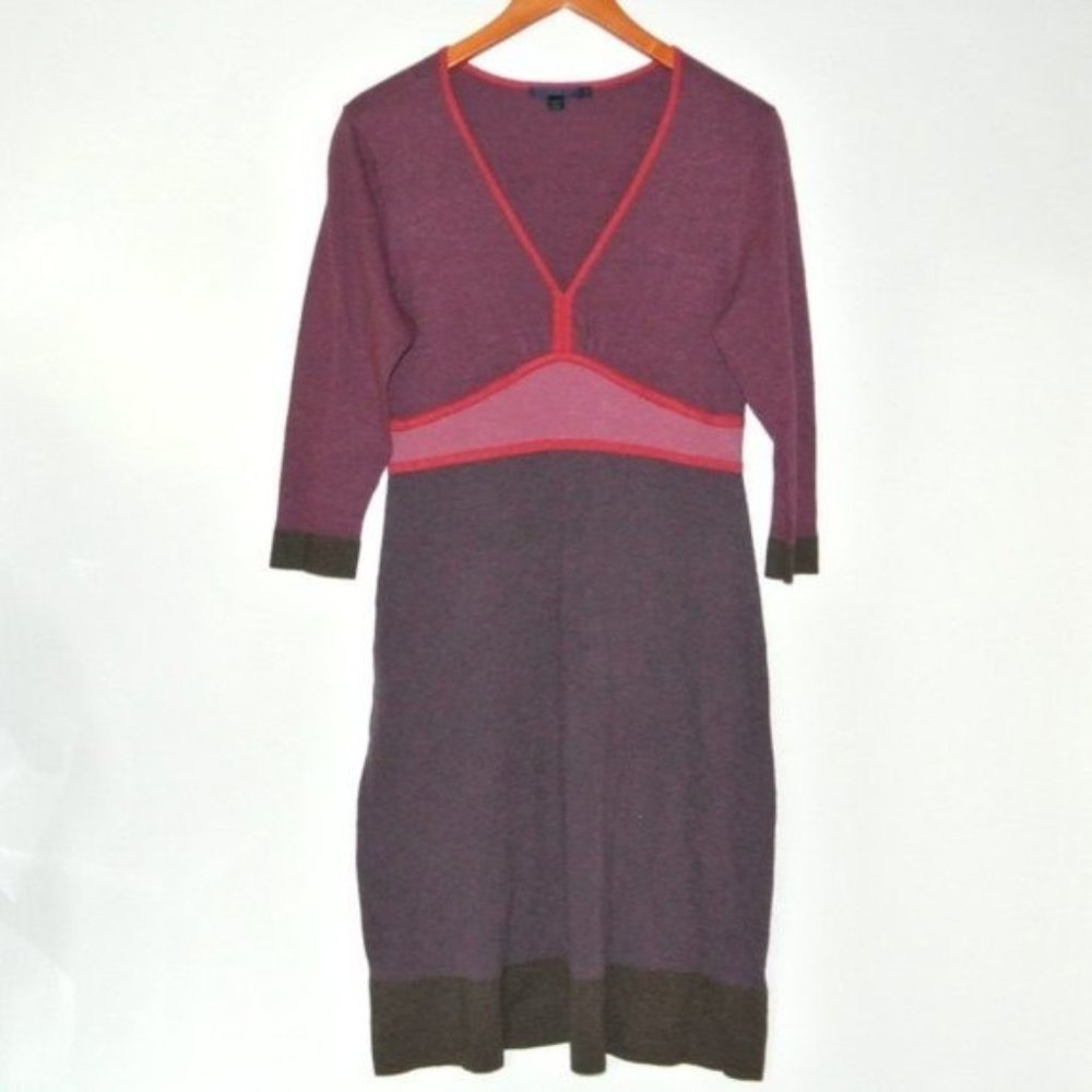Boden Color Block Cashmere Blend‎ A Line Dress 14